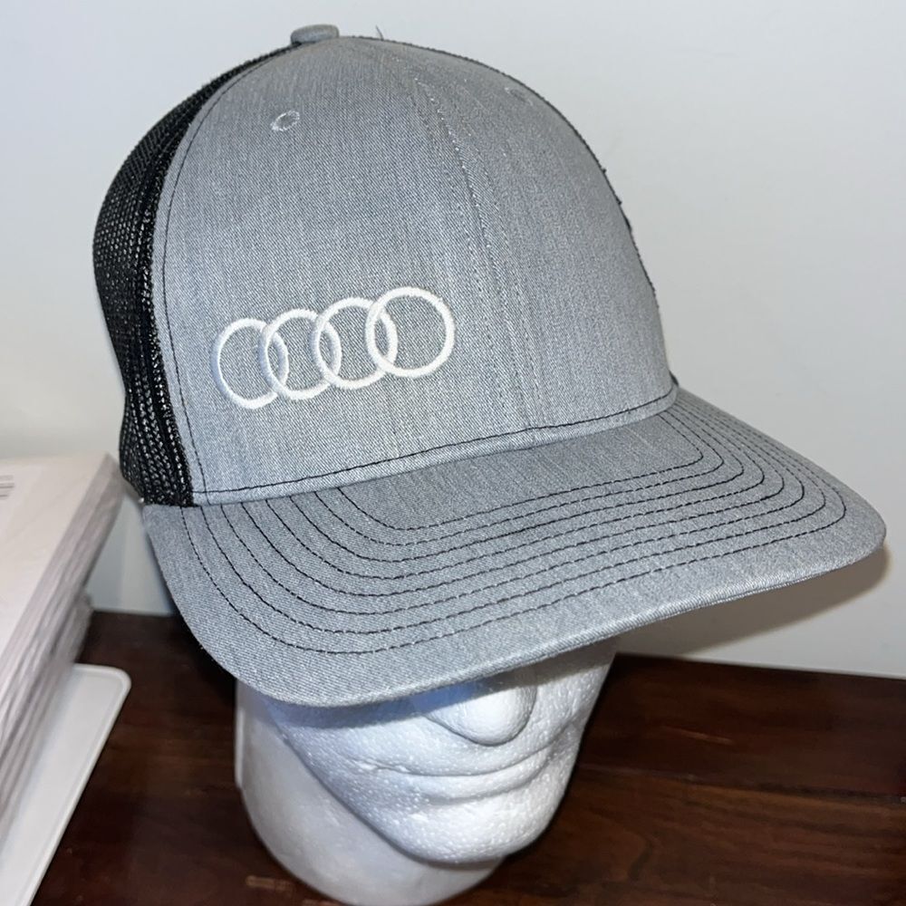 Audi Quattro Sport Black Gray Snapback Truck Baseball Cap Hat R8 Rs7 S4 S3 A4 A6